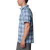 Columbia Men’s Super Slack Tide Camp Shirt Short Sleeve(Crushed Blue Ombre Check)