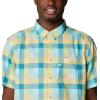 Columbia Men’s Super Slack Tide Camp Shirt Short Sleeve(Gulf Stream Multi Gingham)