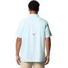 Columbia Men’s Super Slack Tide Camp Shirt Short Sleeve(Gulf Stream Palaka Grid)
