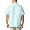 Columbia Men’s Super Slack Tide Camp Shirt Short Sleeve(Gulf Stream Palaka Plaid)