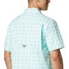 Columbia Men’s Super Slack Tide Camp Shirt Short Sleeve(Gulf Stream Palaka Plaid)