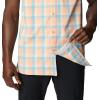 Columbia Men’s Super Slack Tide Camp Shirt Short Sleeve(Light Coral Mid Gingham)