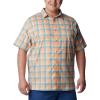 Columbia Men’s Super Slack Tide Camp Shirt Short Sleeve(Light Coral Mid Gingham)