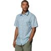 Columbia Men’s Super Slack Tide Camp Shirt Short Sleeve(Marine Light Gone Fishin)