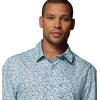 Columbia Men’s Super Slack Tide Camp Shirt Short Sleeve(Marine Light Gone Fishin)