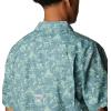 Columbia Men’s Super Slack Tide Camp Shirt Short Sleeve(Metal Small Mighty Marlins Print)