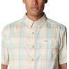 Columbia Men’s Super Slack Tide Camp Shirt Short Sleeve(New Mint Ombre Check)