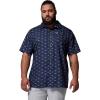 Columbia Men’s Super Slack Tide Camp Shirt Short Sleeve(Nocturnal Bluefin Pride)