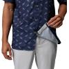 Columbia Men’s Super Slack Tide Camp Shirt Short Sleeve(Nocturnal Bluefin Pride)