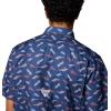 Columbia Men’s Super Slack Tide Camp Shirt Short Sleeve(Nocturnal Fly Pride)