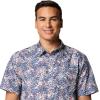Columbia Men’s Super Slack Tide Camp Shirt Short Sleeve(Nocturnal Marlin Palms)