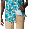 Columbia Men’s Super Slack Tide Camp Shirt Short Sleeve(Ocean Teal Bass Camo)