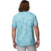 Columbia Men’s Super Slack Tide Camp Shirt Short Sleeve(Ocean Teal Leoleaves)