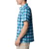 Columbia Men’s Super Slack Tide Camp Shirt Short Sleeve(Pool Mid Gingham)