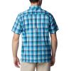 Columbia Men’s Super Slack Tide Camp Shirt Short Sleeve(Pool Mid Gingham)