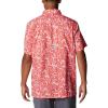 Columbia Men’s Super Slack Tide Camp Shirt Short Sleeve(Red Hibiscus Kona Print)