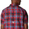 Columbia Men’s Super Slack Tide Camp Shirt Short Sleeve(Red Jasper Multi Gingham)