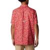 Columbia Men’s Super Slack Tide Camp Shirt Short Sleeve(Red Spark Merry Mahi Print)