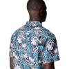 Columbia Men’s Super Slack Tide Camp Shirt Short Sleeve(Shark Tropicfield)
