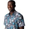 Columbia Men’s Super Slack Tide Camp Shirt Short Sleeve(Shark Tropicfield)
