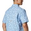 Columbia Men’s Super Slack Tide Camp Shirt Short Sleeve(Skyler Marlin Palms Print)