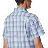 Columbia Men’s Super Slack Tide Camp Shirt Short Sleeve(Soft Violet Mid Gingham)