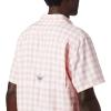 Columbia Men’s Super Slack Tide Camp Shirt Short Sleeve(Sorbet Palaka Plaid)