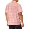 Columbia Men’s Super Slack Tide Camp Shirt Short Sleeve(Sorbet Palaka Plaid)