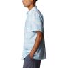 Columbia Men’s Super Slack Tide Camp Shirt Short Sleeve(Spring Blue Hula Fish Print)