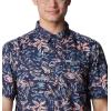 Columbia Men’s Super Slack Tide Camp Shirt Short Sleeve(Tranquil Teal Kona Kraze Print)