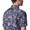 Columbia Men’s Super Slack Tide Camp Shirt Short Sleeve(Tranquil Teal Kona Kraze Print)