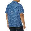 Columbia Men’s Super Slack Tide Camp Shirt Short Sleeve(Vivid Blue Gamefish Print)