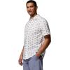 Columbia Men’s Super Slack Tide Camp Shirt Short Sleeve(White Bluefin Pride)