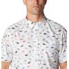 Columbia Men’s Super Slack Tide Camp Shirt Short Sleeve(White Stars N Stripes)