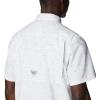 Columbia Men’s Super Slack Tide Camp Shirt Short Sleeve(White Tallyfish)