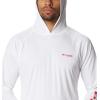 Columbia Men’s Terminal Tackle Hoodie(White/Red Spark Logo)