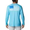 Columbia Men’s Terminal Tackle PFG Fish Flag Long Sleeve(Atoll/Blue Macaw)