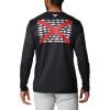 Columbia Men’s Terminal Tackle PFG Fish Flag Long Sleeve(Black/Al Fish)