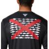 Columbia Men’s Terminal Tackle PFG Fish Flag Long Sleeve(Black/Al Fish)