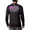 Columbia Men’s Terminal Tackle PFG Fish Flag Long Sleeve(Black/Berry Jam Inshore Fish)