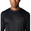 Columbia Men’s Terminal Tackle PFG Fish Flag Long Sleeve(Black/Bright Red Can Fish)