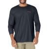 Columbia Men’s Terminal Tackle PFG Fish Flag Long Sleeve(Black/Bright Red Can Fish)