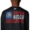 Columbia Men’s Terminal Tackle PFG Fish Flag Long Sleeve(Black/Ga Fish)