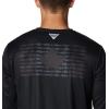 Columbia Men’s Terminal Tackle PFG Fish Flag Long Sleeve(Black/Graphite Can Fish)