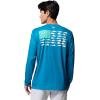 Columbia Men’s Terminal Tackle PFG Fish Flag Long Sleeve(Blue Echo/Lemon Wash Offshore Slam)