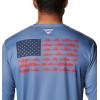 Columbia Men’s Terminal Tackle PFG Fish Flag Long Sleeve(Bluestone/Collegiate Navy)