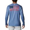 Columbia Men’s Terminal Tackle PFG Fish Flag Long Sleeve(Bluestone/Collegiate Navy)