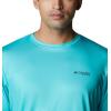 Columbia Men’s Terminal Tackle PFG Fish Flag Long Sleeve(Bright Aqua/Salmon)