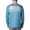 Columbia Men’s Terminal Tackle PFG Fish Flag Long Sleeve(Canyon Blue/Gulf Stream Inshore Slam)