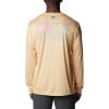 Columbia Men’s Terminal Tackle PFG Fish Flag Long Sleeve(Cocoa Butter/Sorbet Mid Atlantic Fish)